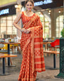 Lovely 1-Minute Ready To Wear Mul Cotton Digital Printed Saree