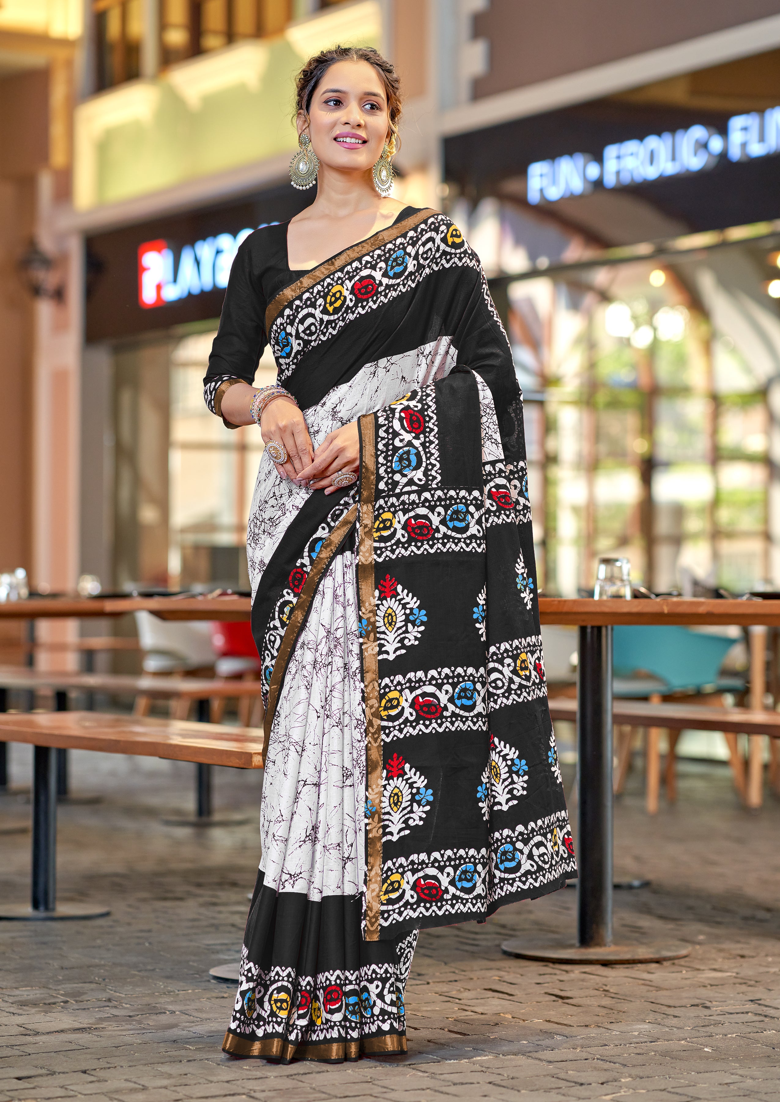 Preferable 1-Minute Ready To Wear Mul Cotton Digital Printed Saree