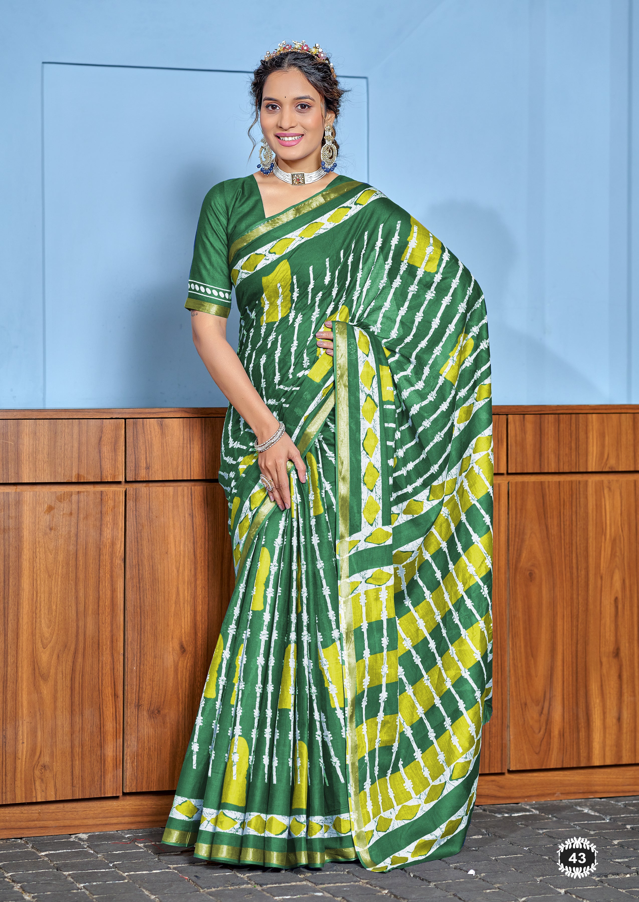 Pretty 1-Minute Ready To Wear Mul Cotton Digital Printed Saree