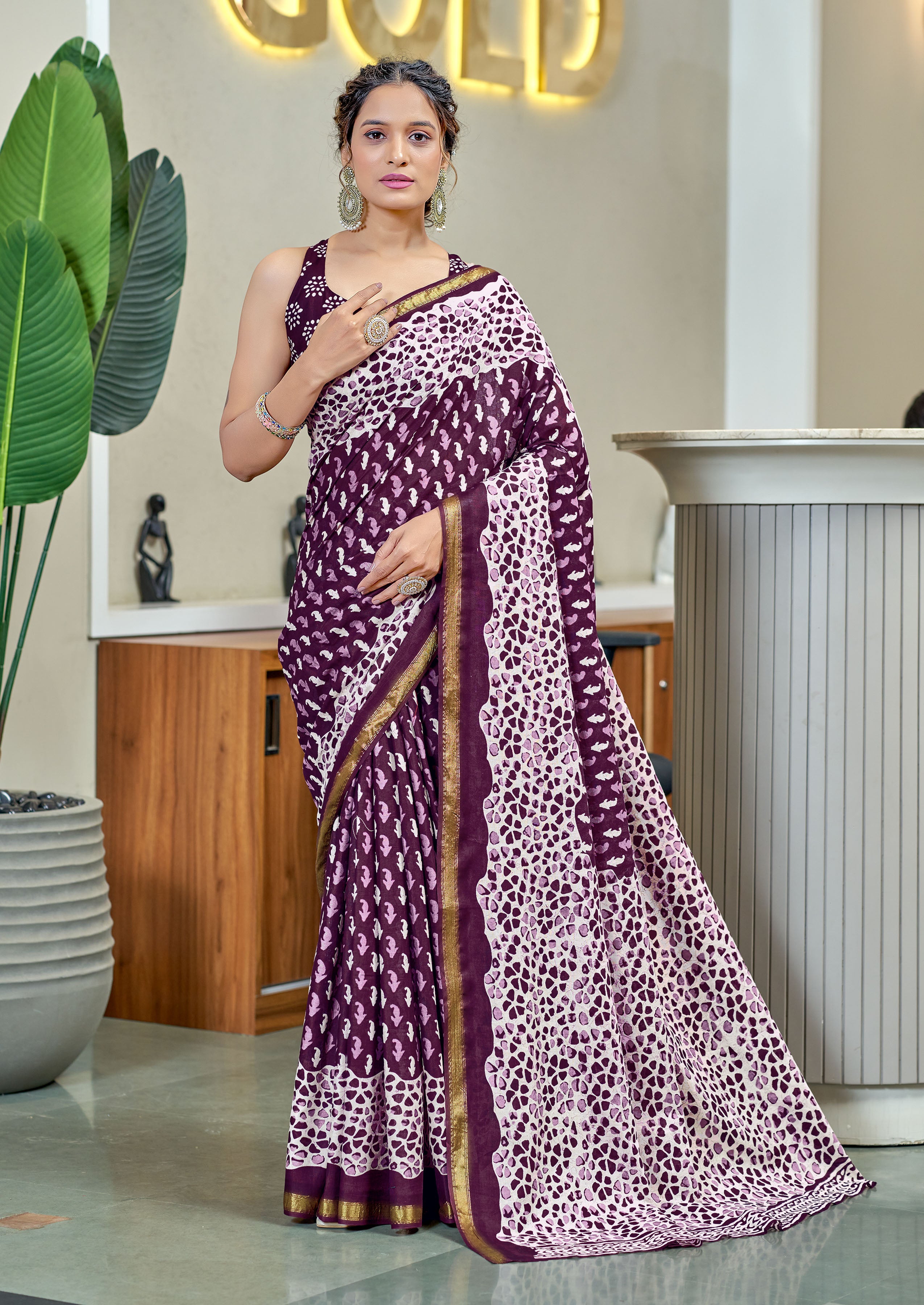 Marvelous 1-Minute Ready To Wear Mul Cotton Digital Printed Saree