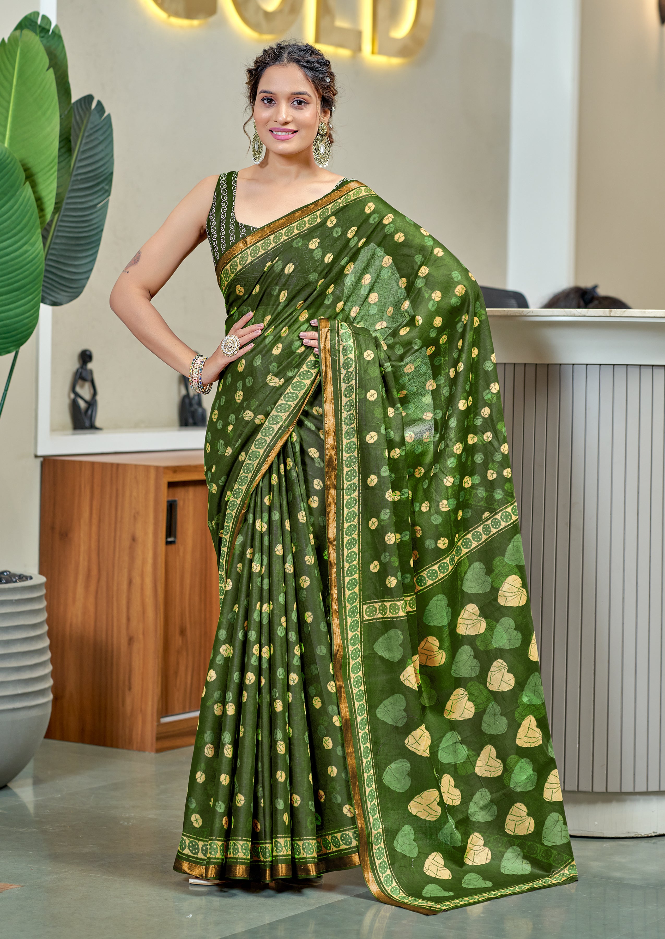 Deserving 1-Minute Ready To Wear Mul Cotton Digital Printed Saree