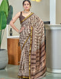 Comely 1-Minute Ready To Wear Pure Cotton Printed Saree