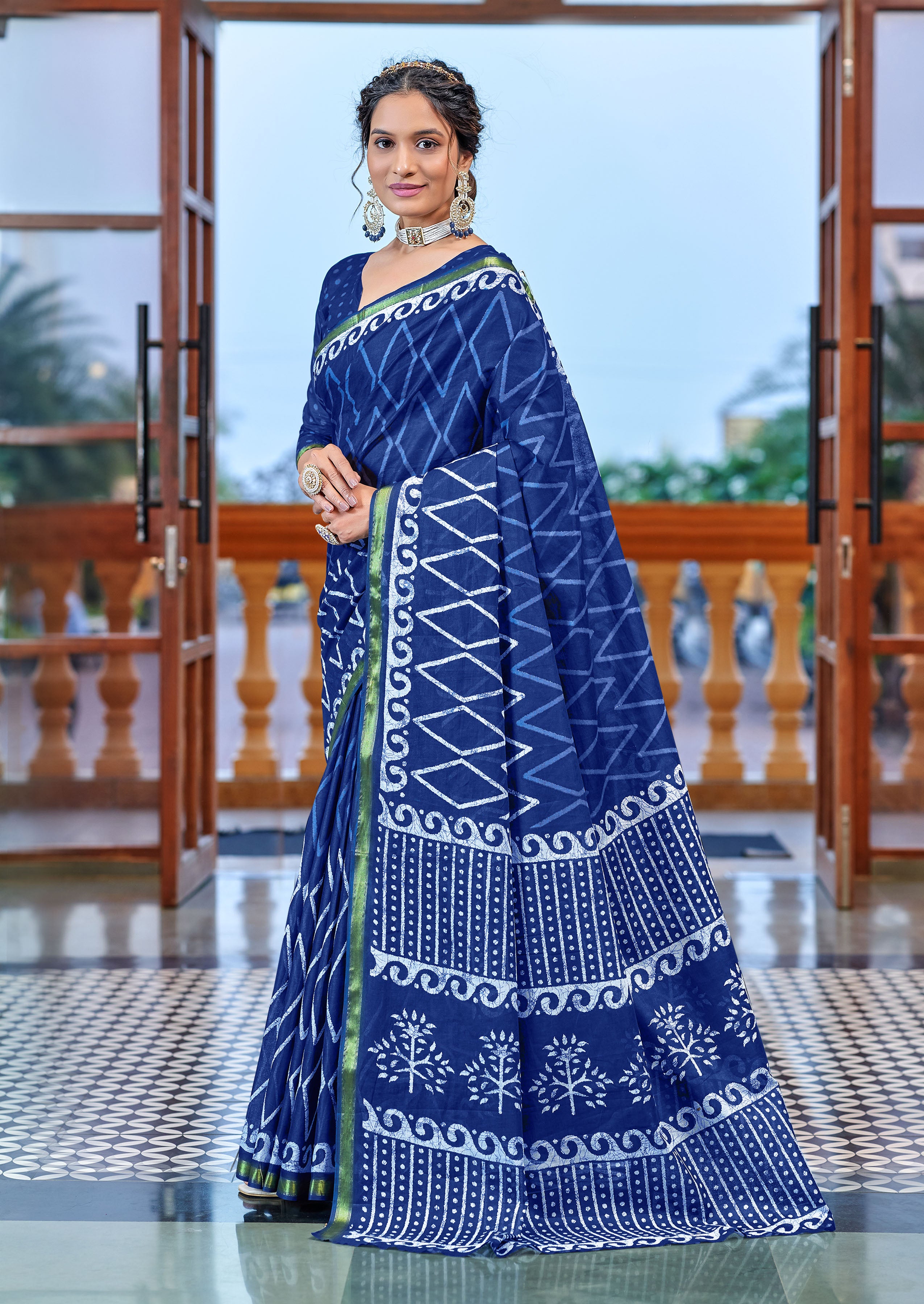 Desiring 1-Minute Ready To Wear Mul Cotton Digital Printed Saree