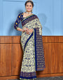 Adjusting 1-Minute Ready To Wear Mul Cotton Digital Printed Saree