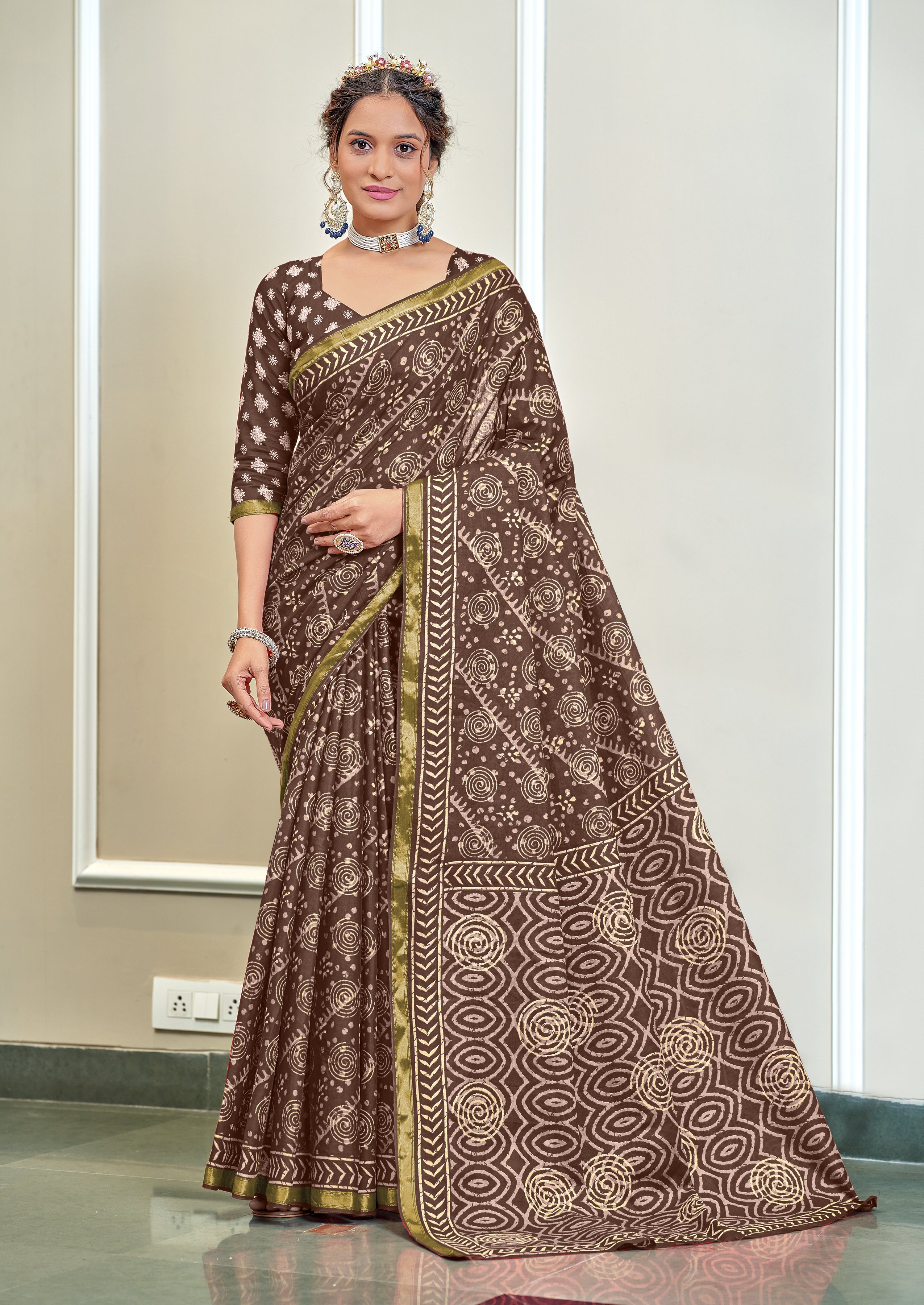 Sizzling 1-Minute Ready To Wear Mul Cotton Digital Printed Saree