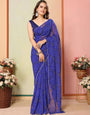 1 MIN READY TO WEAR GEORGETTE SAREE IN IMPORTED CHIFFON WITH HEAVY BLOUSE