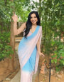 Classy 1-Minute Ready To Wear sky & Light Pink  Color Georgette silk Saree