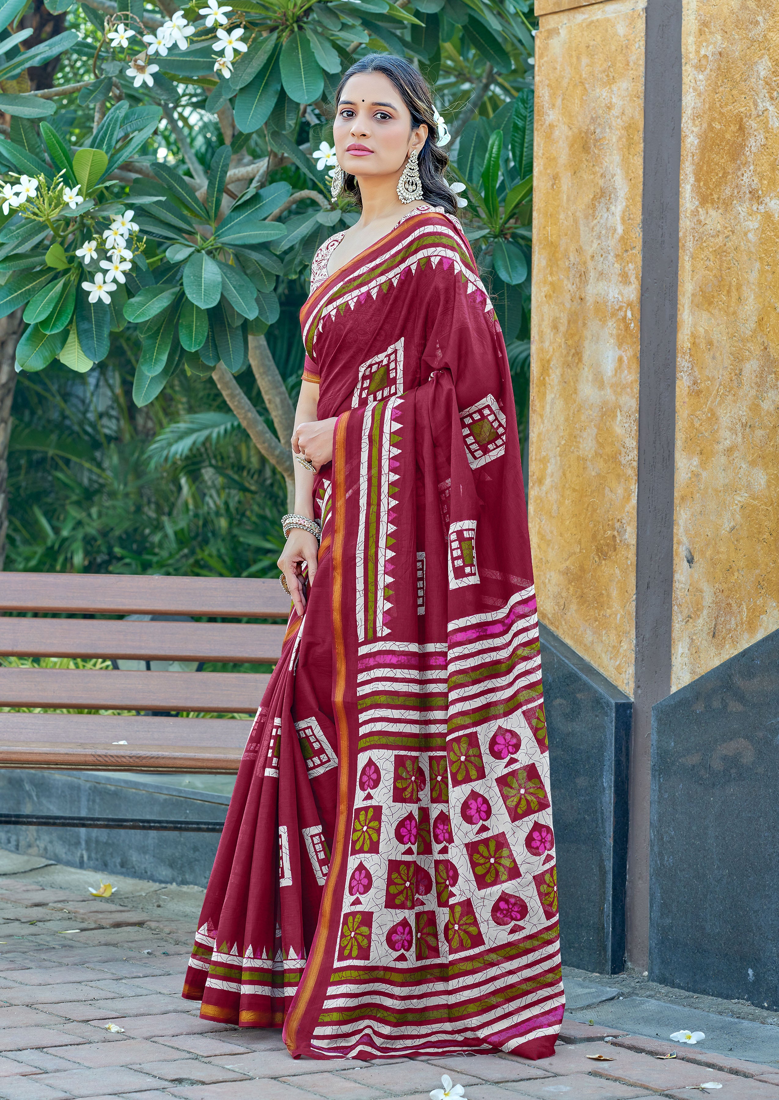 Unique 1-Minute Ready To Wear Mul Cotton Digital Printed Saree