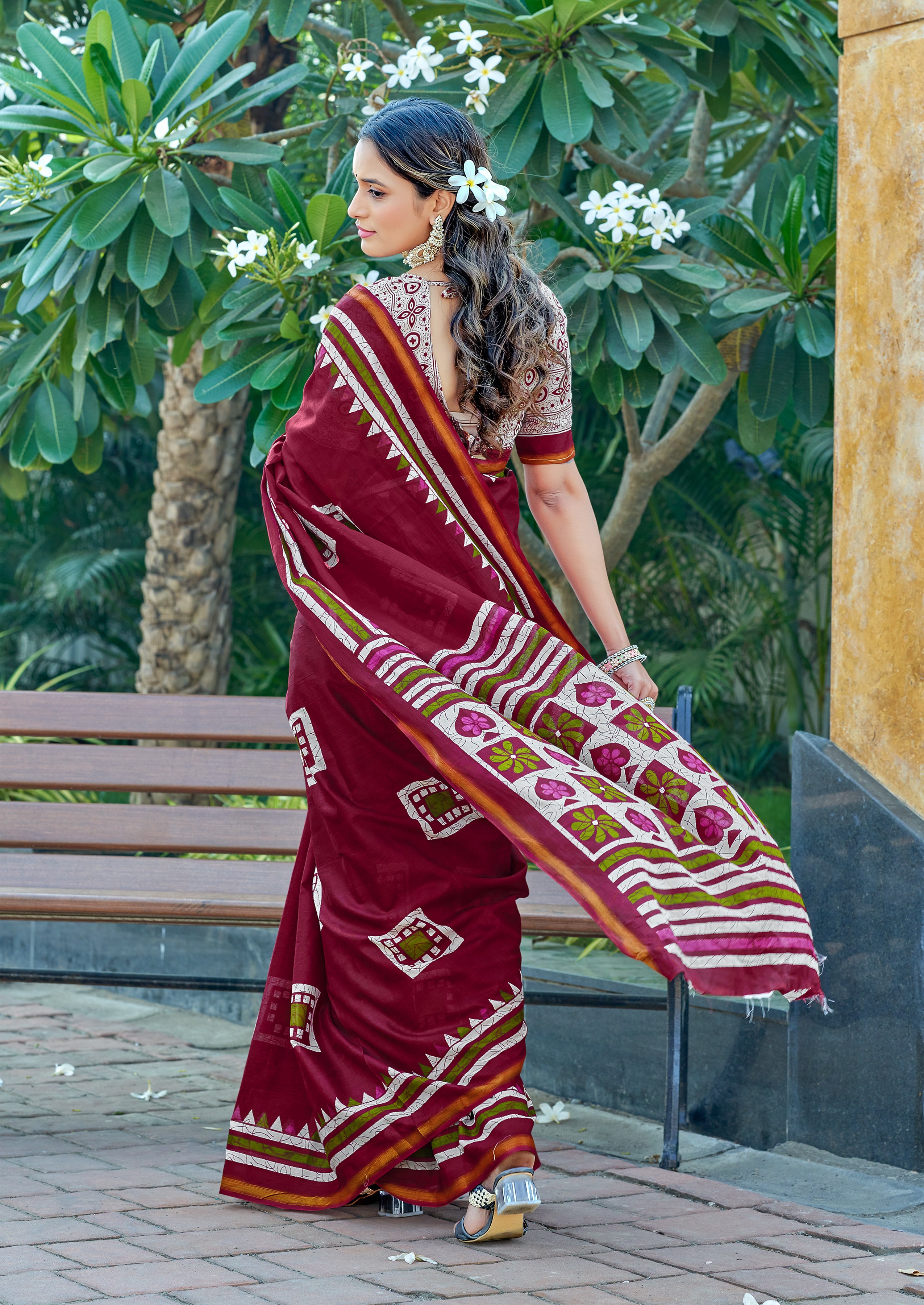 Unique 1-Minute Ready To Wear Mul Cotton Digital Printed Saree