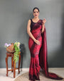 Super classy 1-Minute Ready To Wear Nylon silk Saree