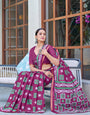 Felicitous 1 Minute Ready To Wear Rani pink Mul Cotton Printed Saree