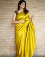 Yellow Soft Silk Saree with Panoply Blouse Piece