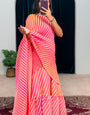 Pretty Pink 1-Minute Ready To Wear Georgette Gown Saree