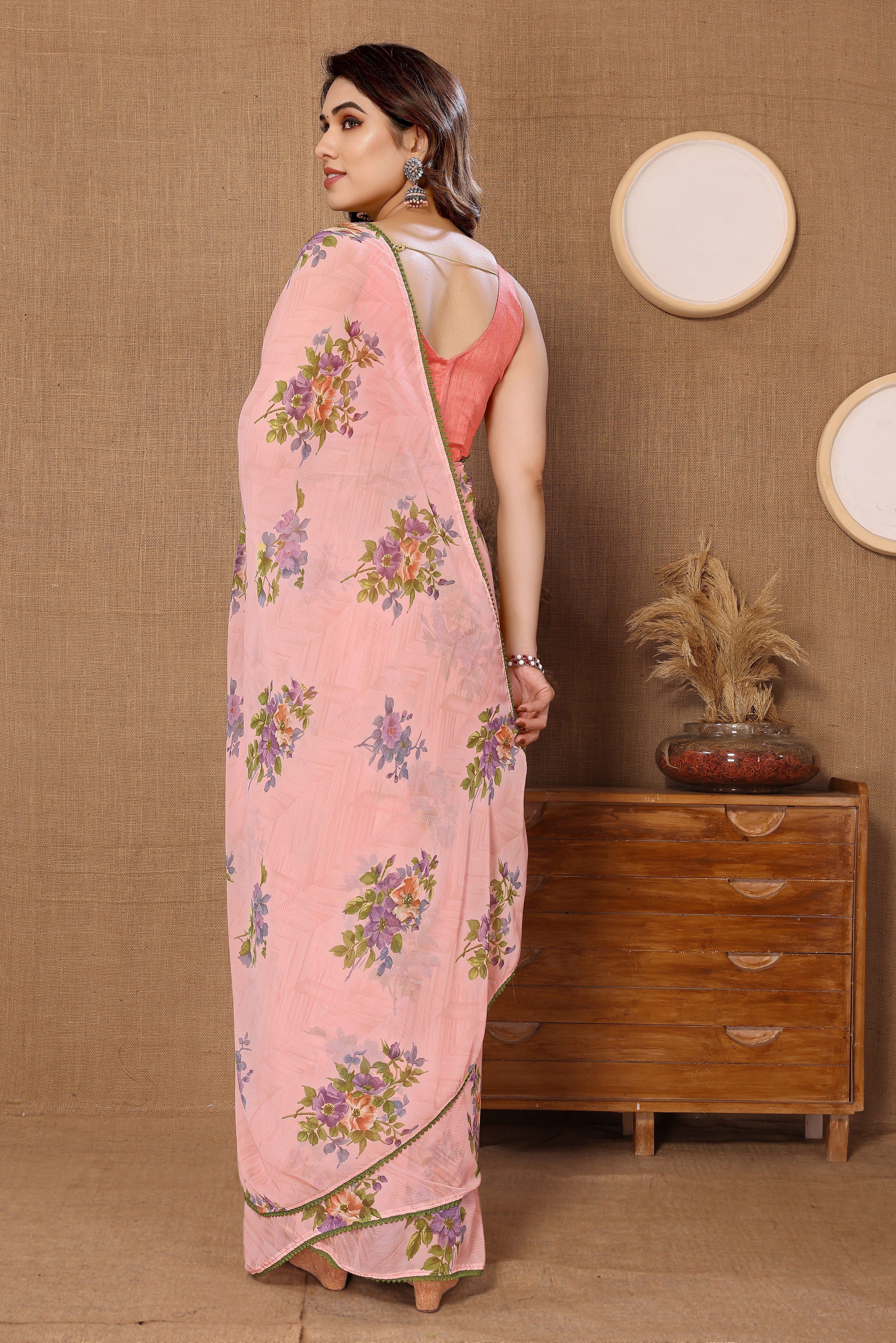 1 Min Ready To Wear Saree In Imported Fox Georgette