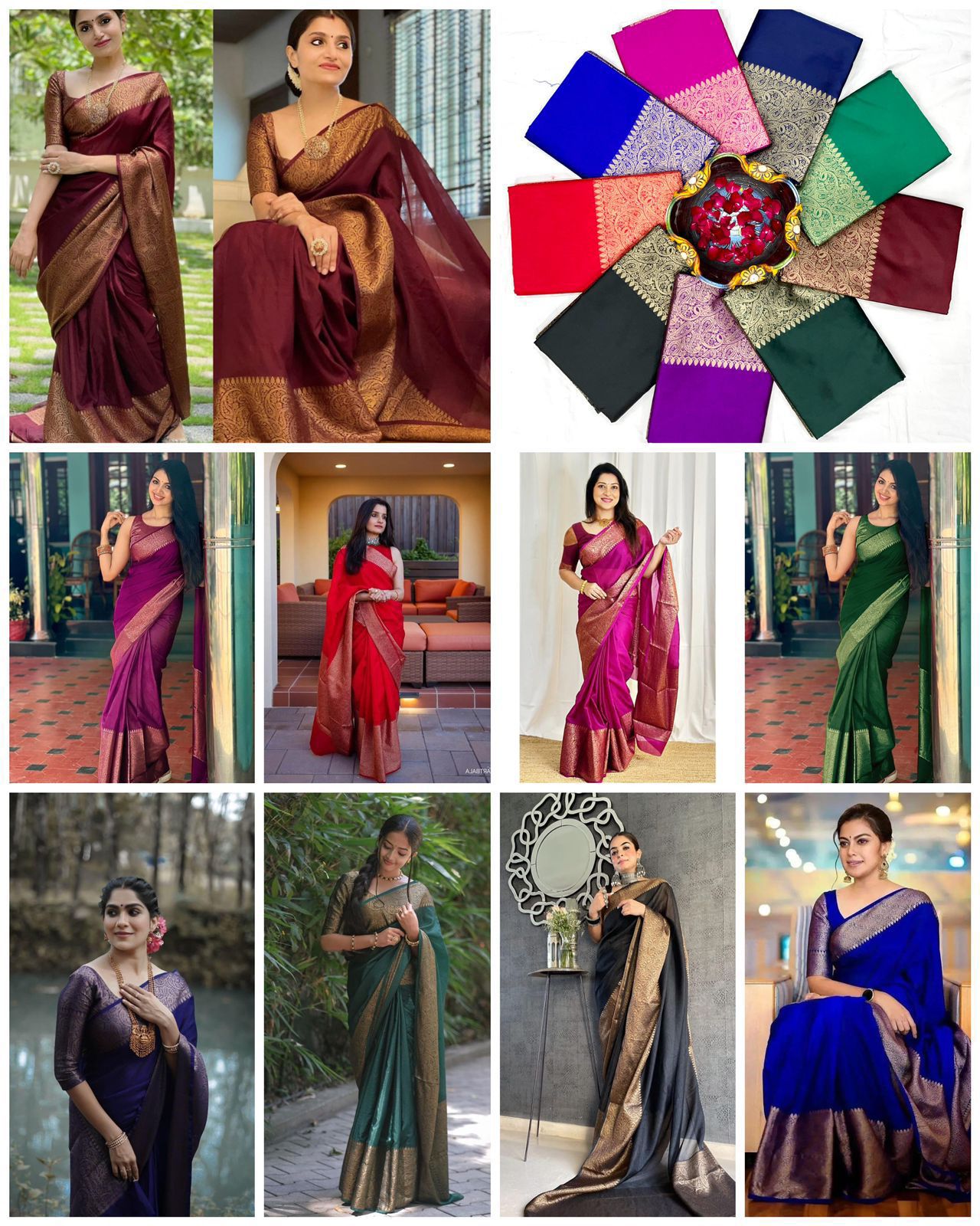 BEAUTIFUL RICH PALLU & JACQUARD WORK SOFT LICHI SILK SAREE