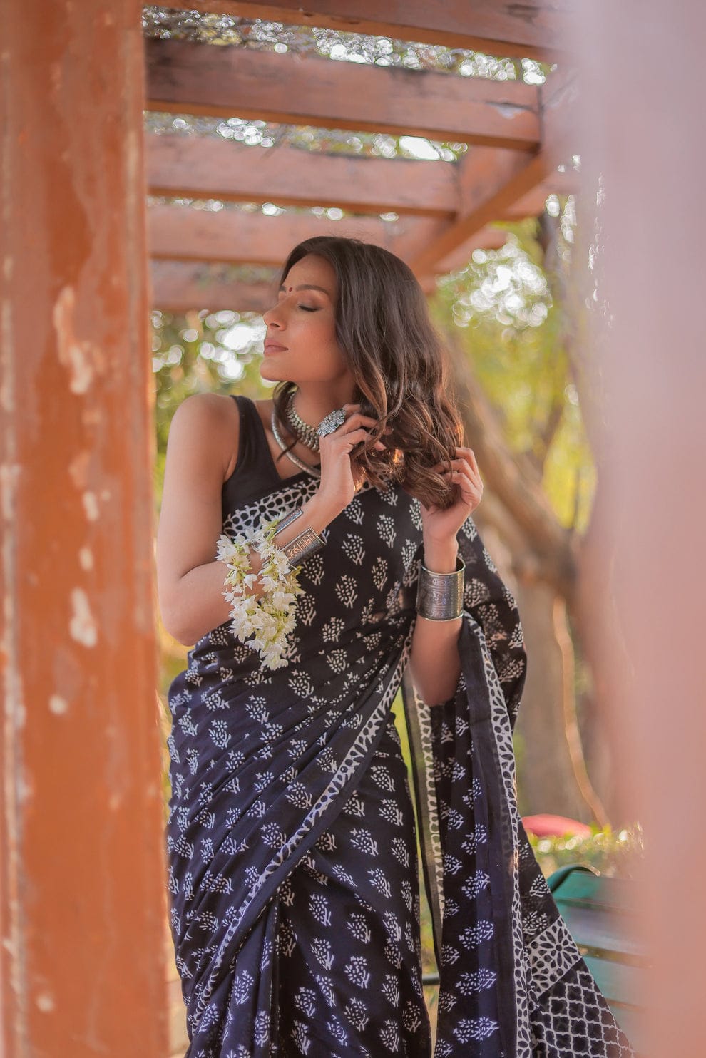 Excellent 1 Minute Ready To Wear Black Linen Silk Digital Printed Saree