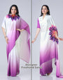 WoW Floral Ombre Freehand Saree